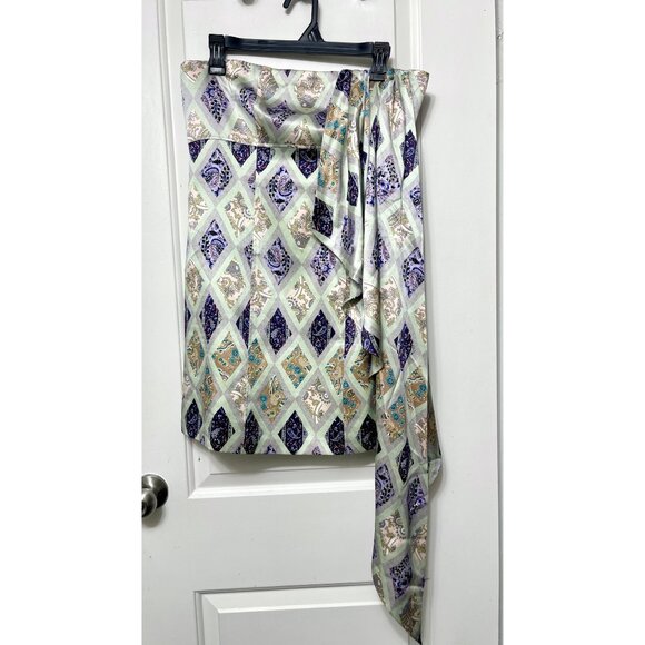 New CINQ À SEPT Luisa Silk Mini Dress in Green size 8 - Picture 6 of 13